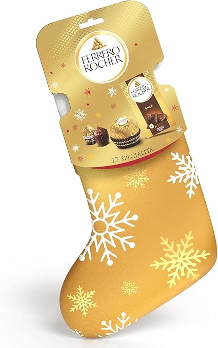 3x Chaussette Ferrero Rocher Calza – 17 spécialités Ferrero | Idée cadeau Befana 255 g