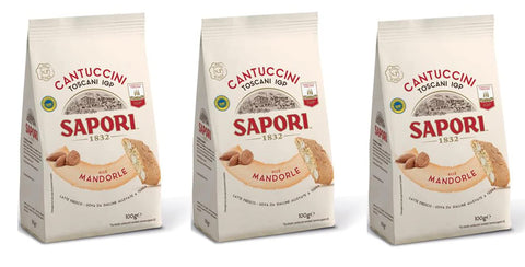 Sapori Cantuccini Toscani Igp Lot De 3 Sachets De 100 G Pour Tous Les Biscuits Aux Amandes Tradition Italienne