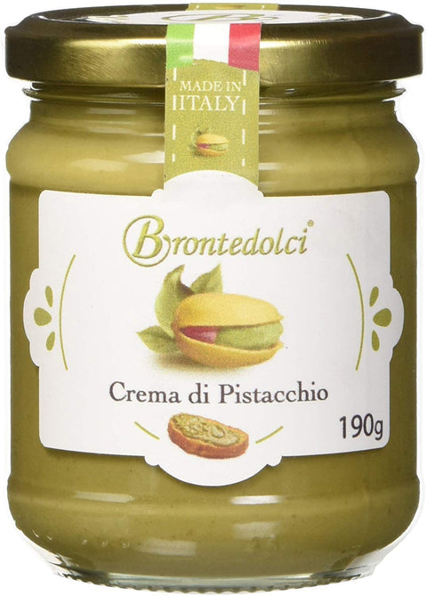 Brontedolci Crèmes À Pistache 190 G En Verre De Sicile Avec 40,5 % Pistache