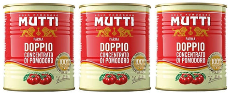 Mutti Doppio Concentrato Di Pomodoro Lot De 3 Boîtes De 880 G De Concentré De Tomates