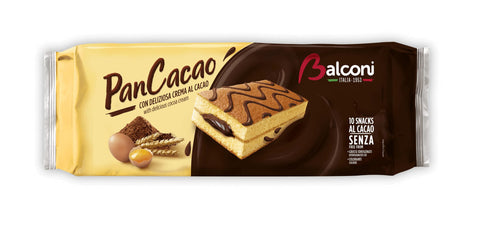 Balconi Pancacao Snack Al Cacao Gâteau Éponge Doux Et Crème De Cacao Douce 280 G
