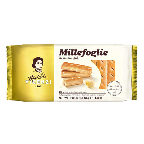 Matilde Vicenzi - Millefoglie D'italia - Bâtonnets Feuilletés Au Beurre - 125g