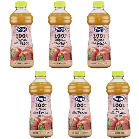 Lot De 6 Bouteilles De Jus De Fruit Intenso Pesca - 100 % - Pour Animal De Compagnie - 1 L