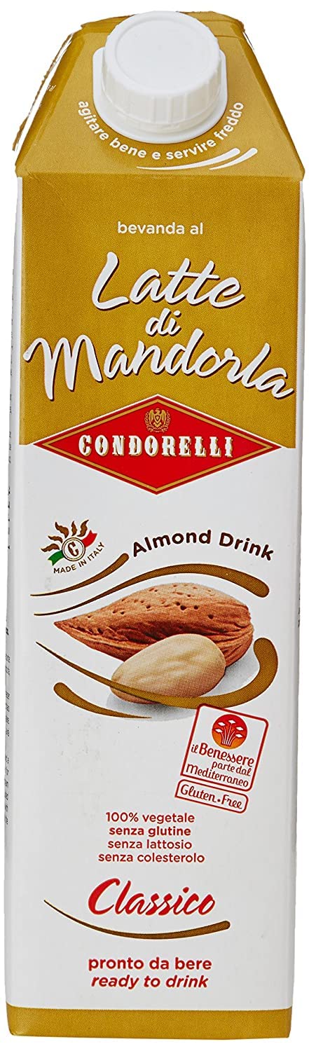 Condorelli Latte Di Mandorla 1 Lt Lait D'amande Naturel Non Sucré Sans Gluten