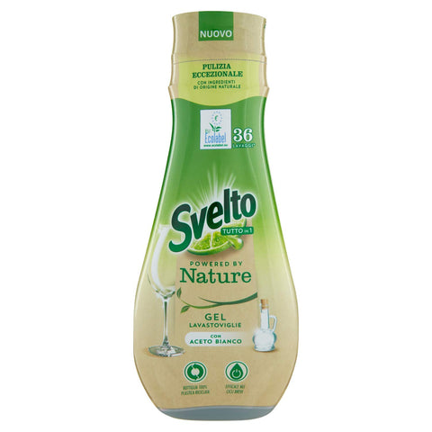 Svelto Gel Pour Lave-Vaisselle Avec Vinaigre Ecolabel, Pack Économique, 36 Lavages