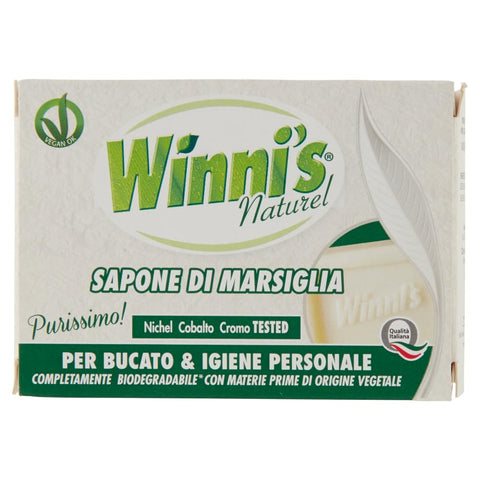 Winni's Lot De 12 Savons De Marseille Pour Le Linge Et L'hygiène Personnelle 250 G + Polpa Italien Gourmet 400 G