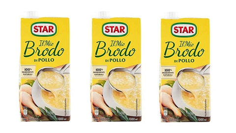 3x Star Brodo Pollo Broth Liquide Au Poulet 1 L