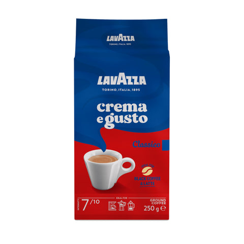 10x Lavazza Crema E Gusto, Café Moulu, Convient Pour Cafetière Moka, Lot De 250g