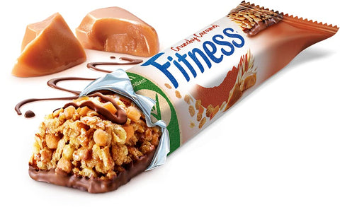 8x Nestlé Fitness Crunchy Caramel Barres de muesli complet au chocolat et au caramel croquant (4 x 23,5 g) 94 g