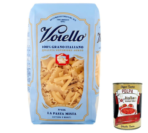 Voiello Pasta Lot De 10 Pâtes 100 % Italiennes N 126 500 G + Polpa Italian Gourmet 400 G