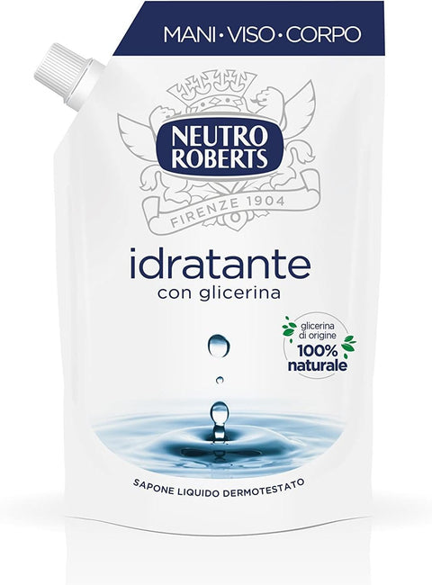 Neutro Roberts Savon Liquide Ecopouch Hydratant À La Glycérine, Recharge Écologique De Savon Liquide Pour Les Mains, Testé Dermatologiquement, Sans Savon, Flacon De 400 Ml