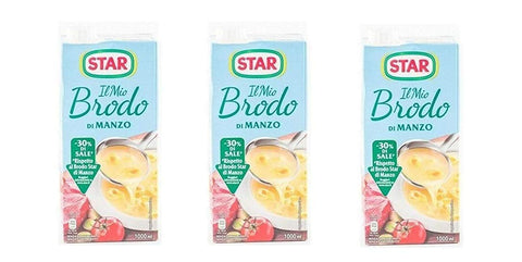 Star Brodo Manzo Lot De 3 Flacons De Bœuf Liquide 1 L 30 % Sel