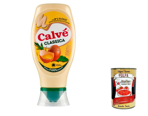 Calvé Classic Lot De 3 Mayonnaises 430 Ml À L'huile De Graines De Tournesol, Idéales Pour Sandwichs Et Canapés, Sans Conservateurs Et Sans Sucre, Sans Gluten, Végétarien + Polpa Italien Gourmet 400 G