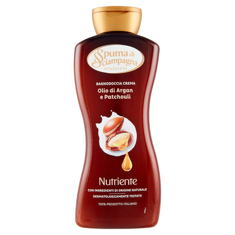 Spuma Di Sciampagna Lot De 6 Gels Douche À L'huile D'argan Et Au Patchouli 650 Ml