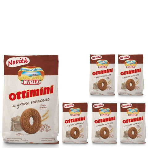 Divella Biscotti Ottimini Al Grano Saraceno 6 Confezioni Da 300 Grammi