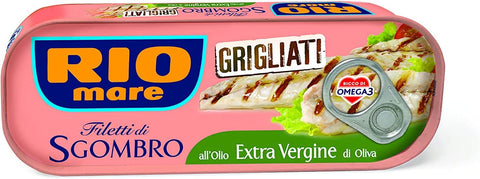 Rio Mare Filetti Di Sgombro Grigliati All'olio Extra Vergine Di Oliva Filets De Maquereau Grillés À L'huile D'olive Vierge Extra 120 G Riche En Oméga 3