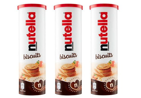 3 Biscuits Ferrero Nutella Biscuits Biscotto Con Un Cremoso Cuore Di Nutella Avec Cookies Crémeux En Forme De Cœur Nutella, Tube De 166 G