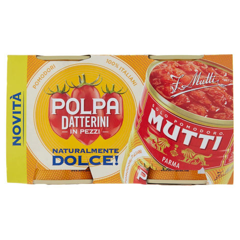 Mutti Polpa Datterini Lot De 24 Tomates Douces Naturelles (300 G X 2 ) 100 % Italien