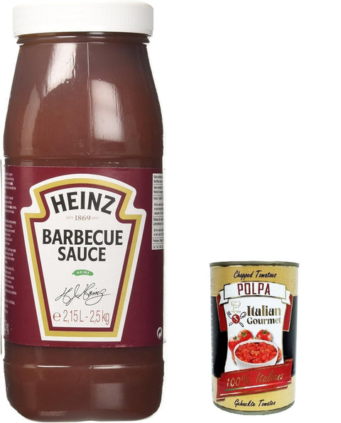 Heinz Salsa Fusto Fût De Sauce Barbecue 2,5 Kg + Italian Gourmet Polpa 400 G