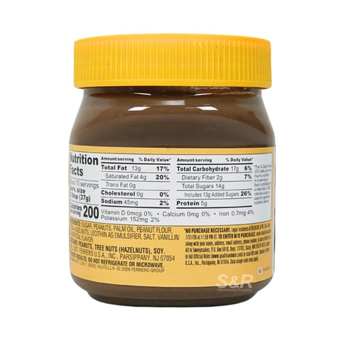 Nutella Peanut Pâte à tartiner au cacao, aux noisettes et aux arachides, 371 g