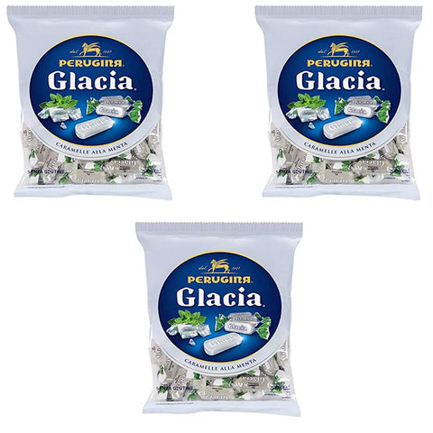 Pérugina Glacia Caramelle Alla Menta Senza Glutine Bonbons Bonbons Bonbons Menthe Sans Gluten-Free Candies 200 G