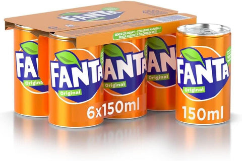 Fanta Lot De 48 Mini Pots De Limonade Orange 150 Ml 100 % Alanges Italiennes + Polpa Italien Gourmet 400 G