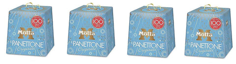 4x Motta Panettone Originale Riche En Fruits Confits Et Raisins Secs 1kg
