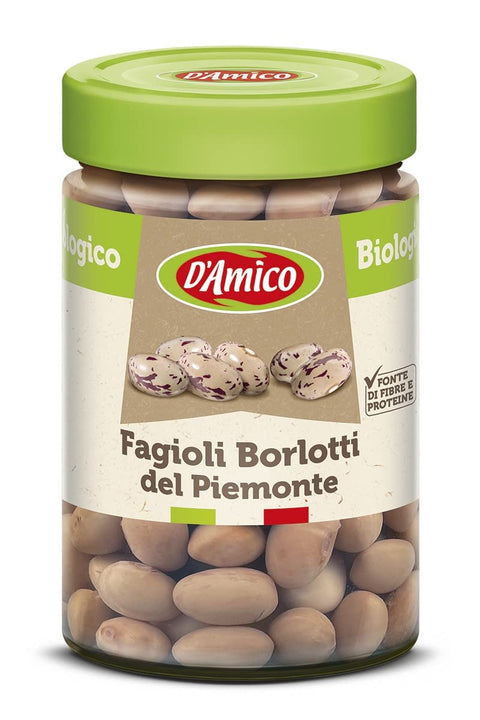D'amico Fagioli Borlotti Del Piemonte Biologiques Borlotti Du Piémont Haricots Bouillis En Italie 310g