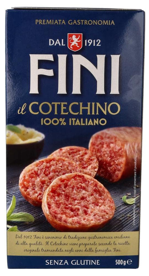 Fini Il Cotechino 100% Spécialité Italienne Avec Viande Italienne Sans Gluten 500g