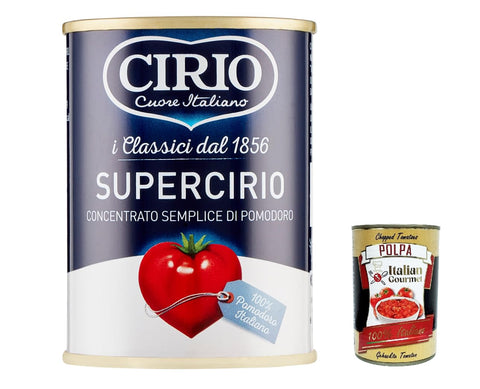Cirio Supercirio Concentrato Di Pomodoro Lot De 12 Concentrés De Tomates 140 G + Italian Gourmet Poipa 400 G