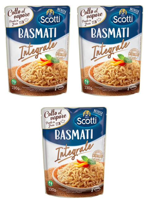 Riso Scotti Basmati Lot De 3 Sachets De 230 G Prêts À La Vapeur