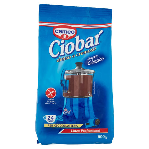 Cameo Ciobar Professional Classico Préparation Pour Chocolat Chaud Boisson Au Chocolat 24 Tasses Sans Gluten 600 G