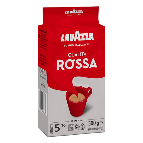 Lavazza Café Qualita Rossa, Café Moulu, Expresso Pour Cappuccino Et Latte Macchiato, 500 G