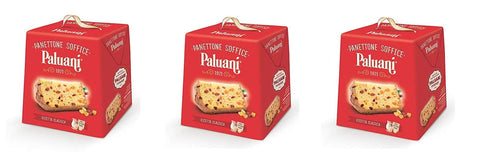3x Paluani Panettone Soffice Aux Raisins Secs Et Aux Fruits Confits 750g