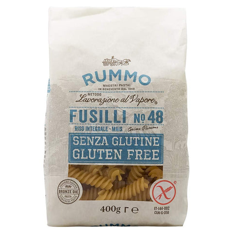 Rummo - Fusilli N.48 Sans Gluten Bronze Dessiné - 12 Paquets De 400 G