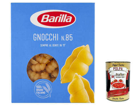 Lot De 5 Pâtes Barilla Gnocchi N° 85 - 500 G + Polpa Gastronomique Italien 400 G