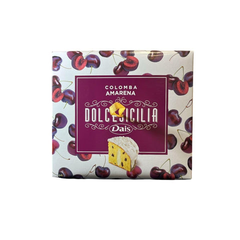 3x Dais Dolcesicilia Colomba Amarena, Gâteau de Pâques italien aux cerises noires confites, 800 g