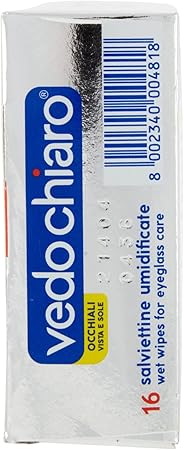 Vedochiaro Occhiali Nettoyant pour vitres 16 lingettes nettoyantes pour lunettes nettoyant pour lunettes 12 paquets + Italian Gourmet polpa 400gr