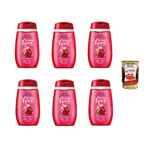Felce Azzurra – Docciaschiuma My Mood Love Cherry 250 Ml, Gel Douche Cerise 6 X 250 Ml + Polpa Italien Gourmet 400 G