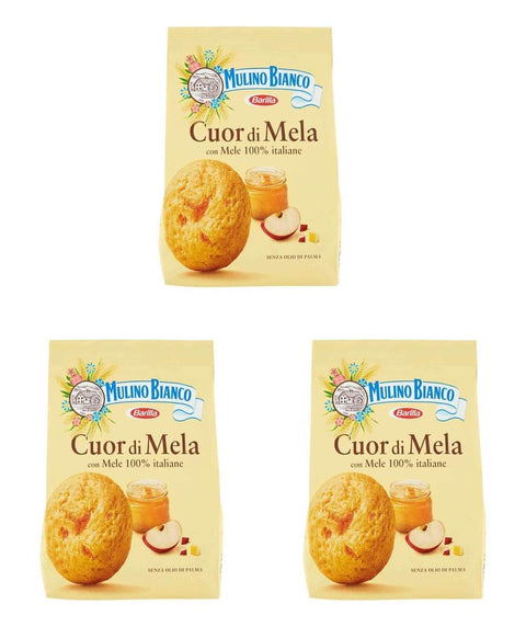 Mulino Bianco Cuor Di Mela Biscuits Italiens Avec De Véritables Morceaux De Pomme Et Puré De Pomme 300 G