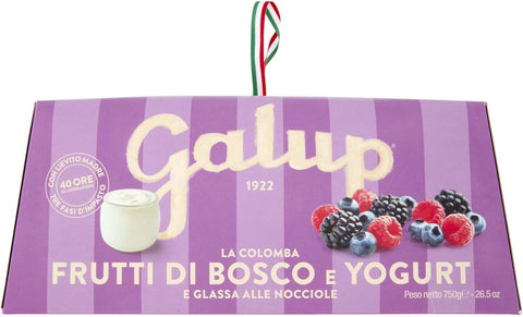 GALUP Colomba Frutti Di Bosco E Yogurt, Colomba de Pâques aux baies et au yaourt, 750 g