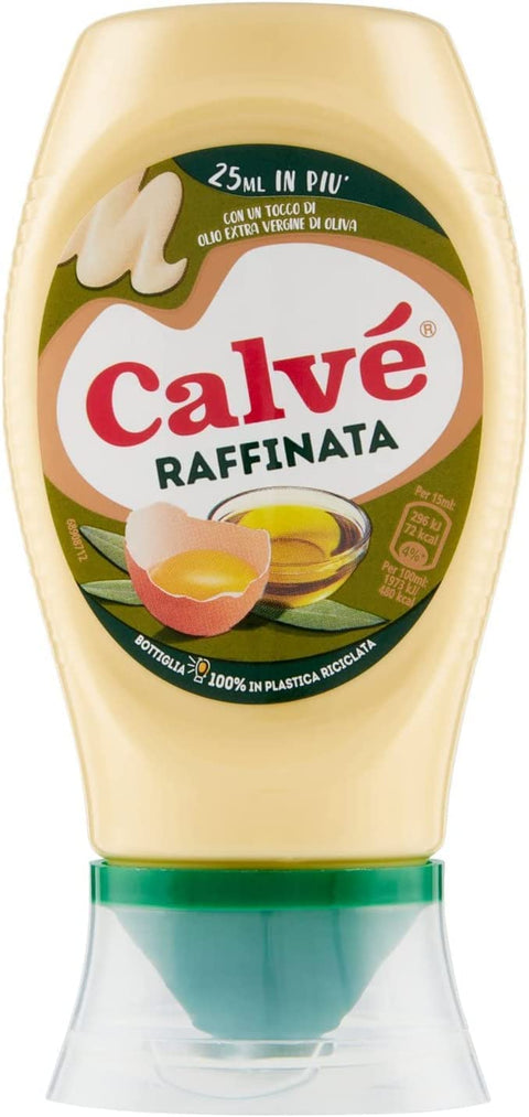 Calve Calvè Mayonnaise Raffinata Mayo Sauce Sauce Squeeze 225 Ml