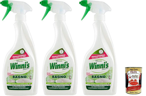 Winni's Bagno Lessive En Spray Désinfectante Hypoallergénique Pour Salle De Bain Convient Aux Peaux Les Plus Sensibles Effet Nettoyant Et Nettoyant Sans Rinçage 500 Ml + Italian Gourmet Polpa 400 G