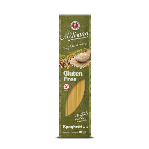 La Molisana, Spaghetti No 15 Sans Gluten - Pâtes Sans Gluten - Trafilées Au Bronze Avec Riz Intégral, Maïs Et Quinoa - Lot De 400 G