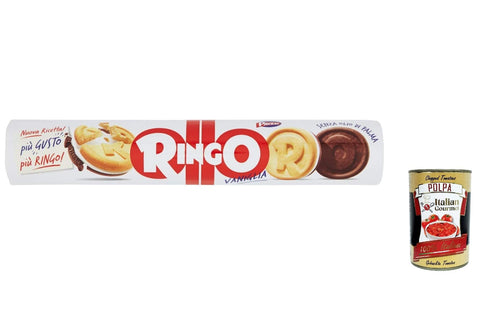 Pavesi Ringo Lot De 24 Biscuits À La Vanille 165 G Cookies Italie Biscuits Snack + Italian Gourmet Polpa 400 G