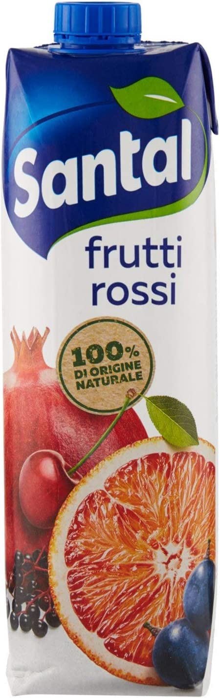 Parmalat Santal I Classici Succo Di Frutta Frutti Rossi Fruits Rouges Jus De Fruits 100% Origine Naturelle Boisson Rafraîchissante Tetrapack 1000ml