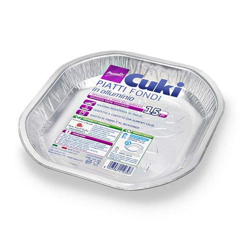 Cuki Assiettes Creuses 19,8 X 19,8 Cm En Aluminium – 150 G