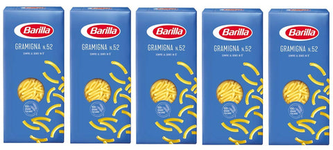 Barilla 5 X Gramigna Italian Pâte No. 52 500 G