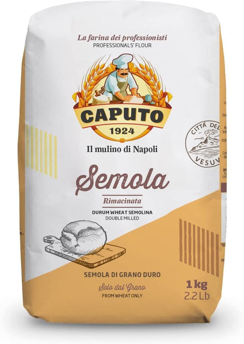 6x Caputo Il Mulino Di Napoli Semola Rimacinata Di Grano Duro Blé Durum Semoule De Blé Haute Élasticité 1kg Semoule Pour Pizza