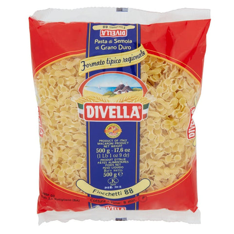 Divella Fiocchetti N. 88 Lot De 10 Pâtes À La Semoule De Blé Dur 500 G + Boîte Italienne Gourmet Polpa Di Pomodoro 400 G